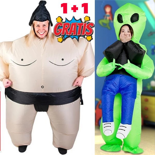 oppusteligt alien kostume