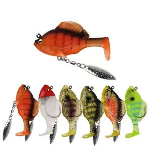 Sæt med forhåndsmonterede swimbait-agn – 10 g, skjult krog, 6 stk. | FISOLOVKA