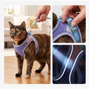 Justerbar katteharness i ruskind | CATLORA